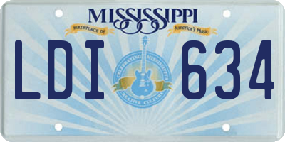 MS license plate LDI634