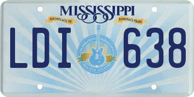 MS license plate LDI638