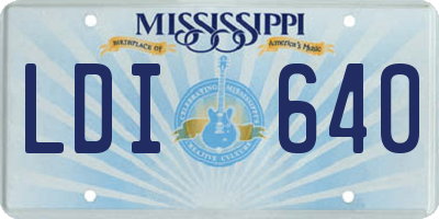 MS license plate LDI640