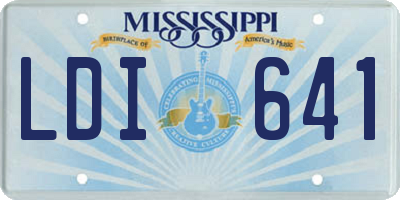 MS license plate LDI641