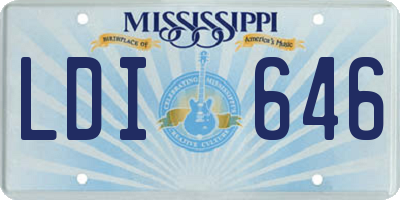 MS license plate LDI646