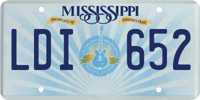 MS license plate LDI652