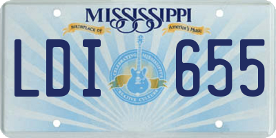 MS license plate LDI655