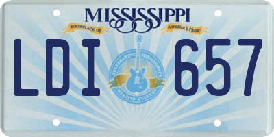 MS license plate LDI657