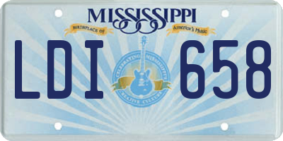 MS license plate LDI658