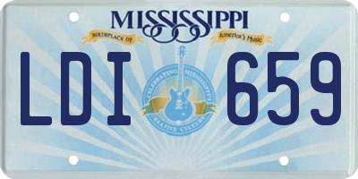 MS license plate LDI659