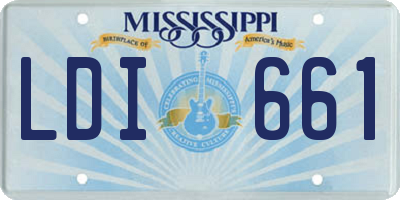 MS license plate LDI661