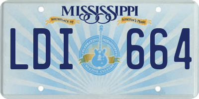 MS license plate LDI664