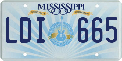 MS license plate LDI665