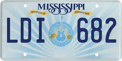 MS license plate LDI682