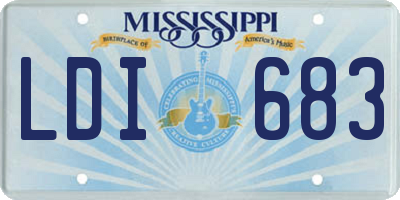 MS license plate LDI683