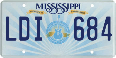 MS license plate LDI684