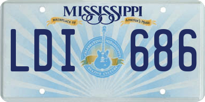 MS license plate LDI686