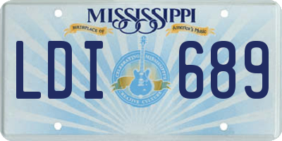 MS license plate LDI689