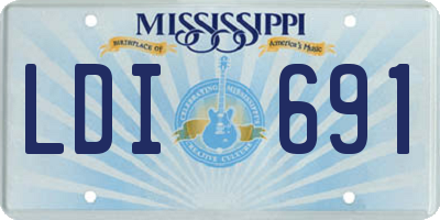 MS license plate LDI691