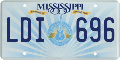 MS license plate LDI696