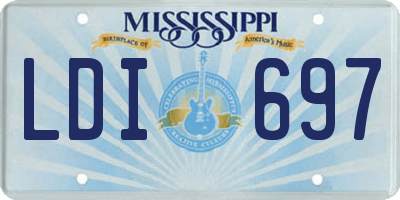 MS license plate LDI697