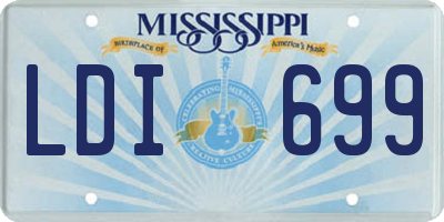 MS license plate LDI699