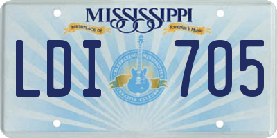 MS license plate LDI705