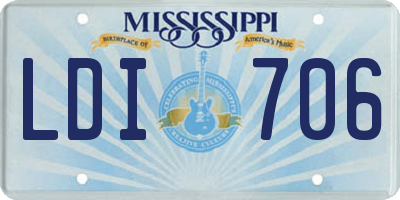 MS license plate LDI706