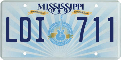 MS license plate LDI711