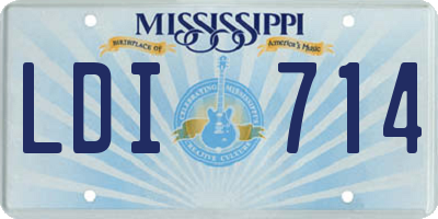 MS license plate LDI714