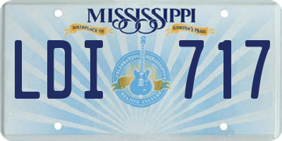 MS license plate LDI717