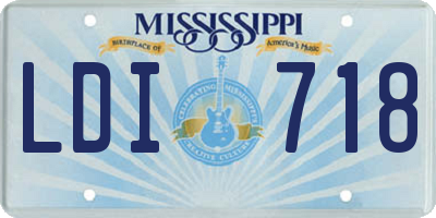 MS license plate LDI718