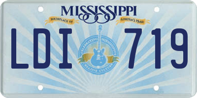 MS license plate LDI719