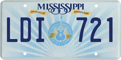 MS license plate LDI721