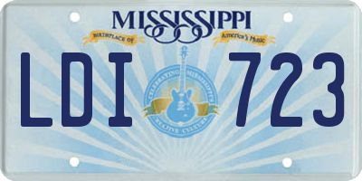 MS license plate LDI723