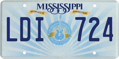 MS license plate LDI724