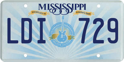 MS license plate LDI729