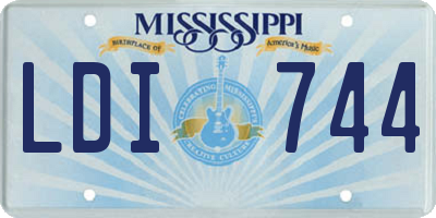 MS license plate LDI744