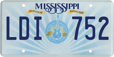 MS license plate LDI752