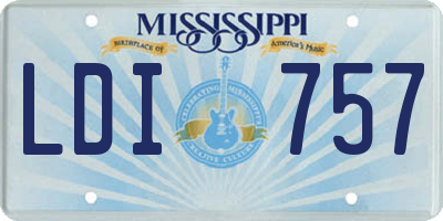 MS license plate LDI757