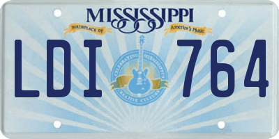 MS license plate LDI764
