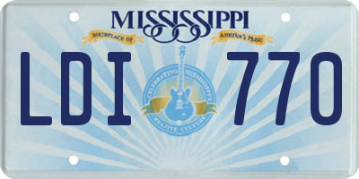 MS license plate LDI770