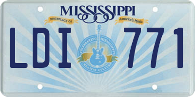 MS license plate LDI771