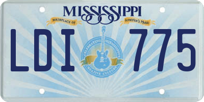 MS license plate LDI775