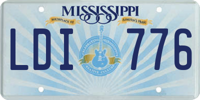 MS license plate LDI776