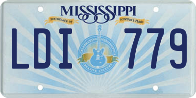 MS license plate LDI779