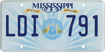 MS license plate LDI791