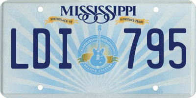 MS license plate LDI795