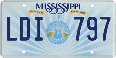 MS license plate LDI797