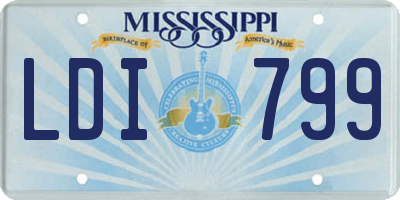 MS license plate LDI799