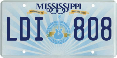 MS license plate LDI808