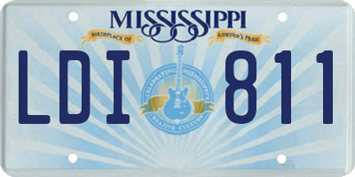 MS license plate LDI811