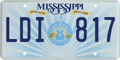 MS license plate LDI817