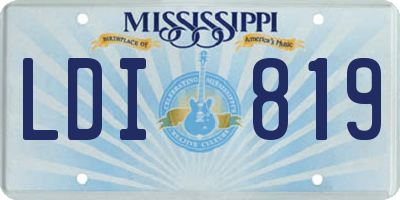 MS license plate LDI819